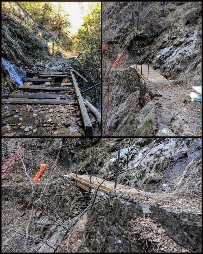 Sono partiti i lavori di riparazione del sentiero Cicogna - Pogallo