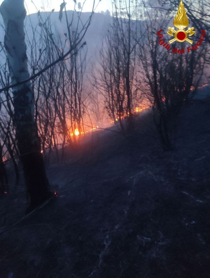 Continua l'emergenza incendi nei boschi del Vco Continua l'emergenza incendi nei boschi del Vco