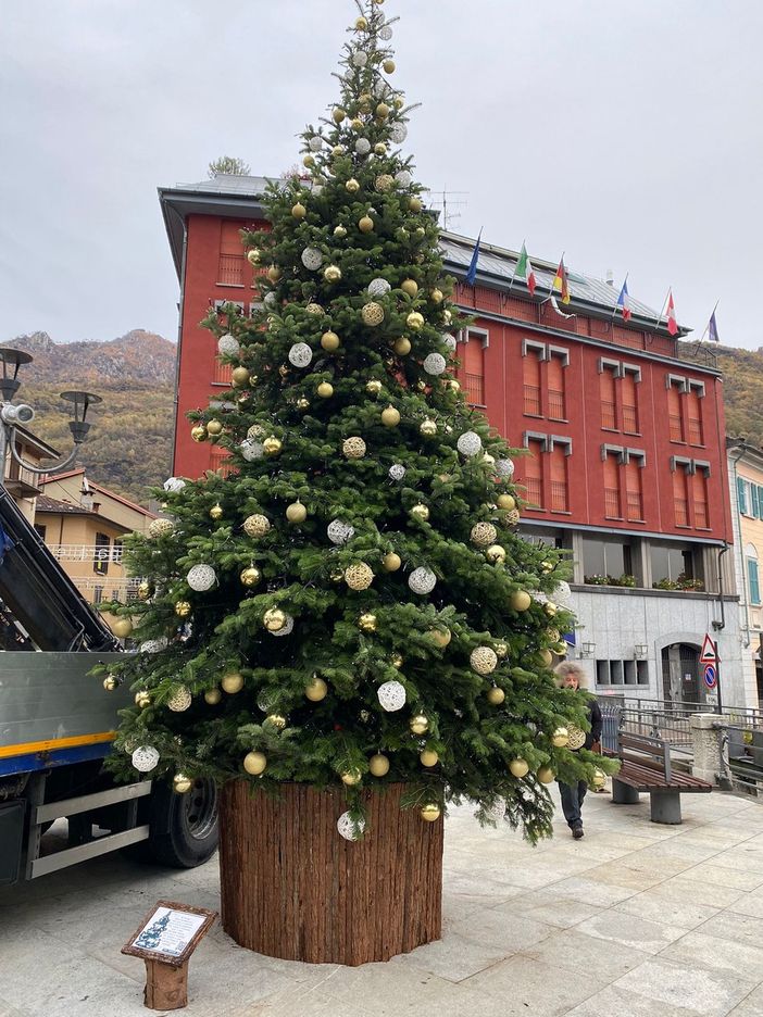 Cinque alberi di Natale e una pista di pattinaggio galleggiante per le festività omegnesi