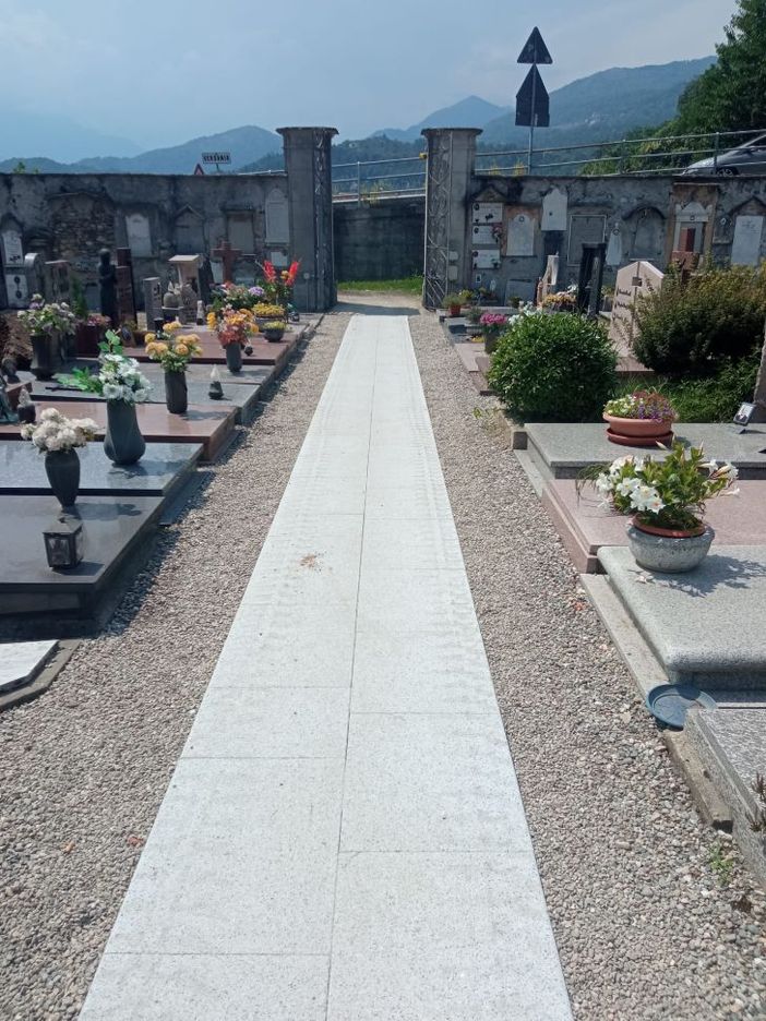 Trobaso, terminati gli interventi di riqualificazione e migliorie al cimitero