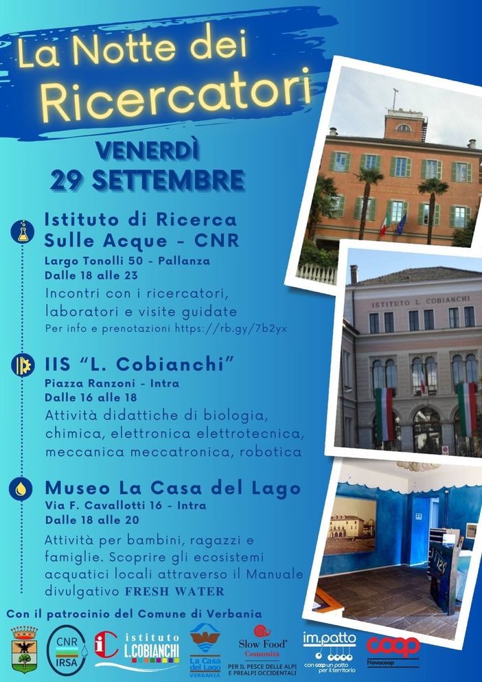La Notte dei ricercatori a Verbania: scienza, innovazione e divulgazione La Notte dei ricercatori a Verbania: scienza, innovazione e divulgazione