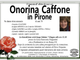 Onorina Caffone in Pirone di anni 78