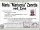Maria "Mariuccia" Zanetta ved. Zana di anni 97