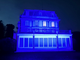 La Prefettura illuminata di azzurro
