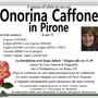 Onorina Caffone in Pirone di anni 78