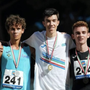 Pietro Ruga sul podio  medaglia di bronzo nei 3000 metri piani ai Campionati Italiani Allievi-Juniores-Promesse