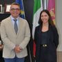 Il questore Giancarlo Conte e la nuova dirigente Chiara Emanuela Sollena Il questore Giancarlo Conte e la nuova dirigente Chiara Emanuela Sollena