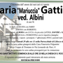 Maria 'Mariuccia' Gattini ved. Albini 96 anni