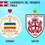 Lo stemma del Verbania vola in finale: oggi la sfida con il Santhià