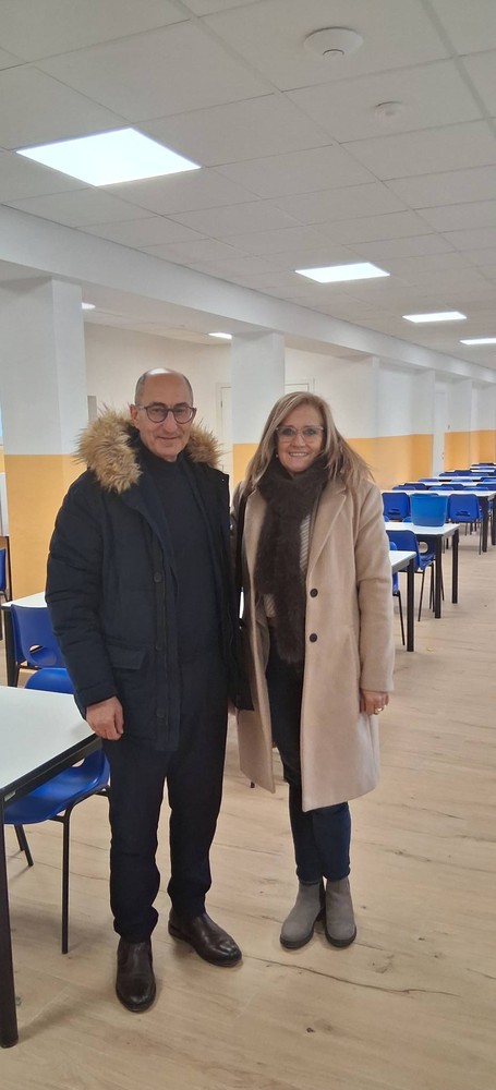 Vincenzo Calabria, dirigente scolastico dell’istituto comprensivo “Fogazzaro-Rebora” e Marcella Severino