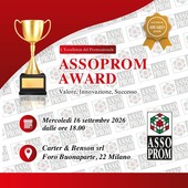 L’ Assoprom Award è alle porte: Milano accende i riflettori sul concorso che valorizza la vitalità del tessuto imprenditoriale del settore promozionale, con riflettori puntati su creatività ed innovazione L’ Assoprom Award è alle porte: Milano accende i riflettori sul concorso che valorizza la vitalità del tessuto imprenditoriale del settore promozionale, con riflettori puntati su creatività ed innovazione
