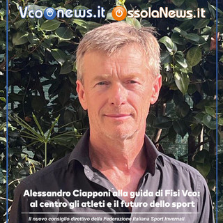 Alessandro Ciapponi alla guida di Fisi Vco: al centro gli atleti e il futuro dello sport