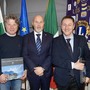 Il sostituto procuratore della Repubblica Fabrizio Argenteri, il presidente Lions Fausto Girolamo Macaluso e il giudice Mauro D’Urso