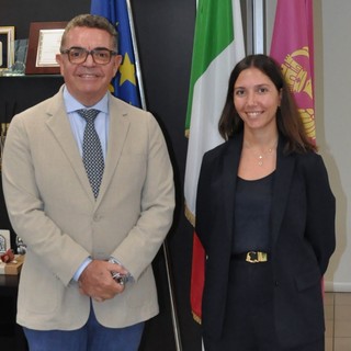 Il questore Giancarlo Conte e la nuova dirigente Chiara Emanuela Sollena