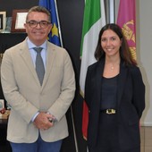 Il questore Giancarlo Conte e la nuova dirigente Chiara Emanuela Sollena
