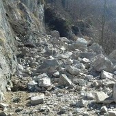 La frana caduta sulla statale 337 il primo aprile 2018. Causò la morte di due turisti ticinesi La frana caduta sulla statale 337 il primo aprile 2018. Causò la morte di due turisti ticinesi