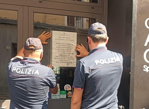 Omegna, sospesa per 30 giorni la licenza del bar Bon Bon Omegna, sospesa per 30 giorni la licenza del bar Bon Bon