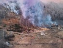 L'incendio al bivacco Vald (foto tratta dal sito del Parco) L'incendio al bivacco Vald (foto tratta dal sito del Parco)