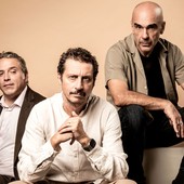 Luca Bizzarri, Enzo Paci e Antonio Zavatteri in scena con Le Nostre Donne