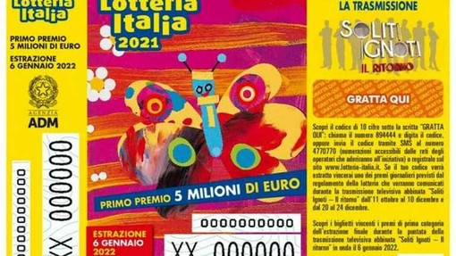 Lotteria Italia, venduti in provincia 11.060 biglietti