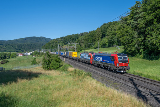 Treno CargoBeamer tra Stoccarda-Kornwestheim e l'Italia. (Copyright: CargoBeamer AG / Lucas Bächler) Treno CargoBeamer tra Stoccarda-Kornwestheim e l'Italia. (Copyright: CargoBeamer AG / Lucas Bächler)