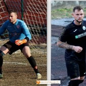 Simone Ravandoni e Fabrizio Allioli, portiere di Varzese e Virtus Villa Simone Ravandoni e Fabrizio Allioli, portiere di Varzese e Virtus Villa