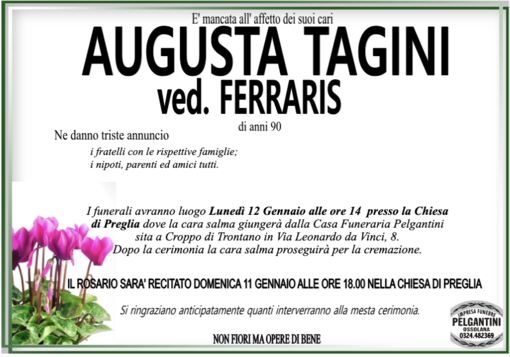 Augusta Tagini ved. Ferraris anni 90