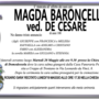 Magda Baroncelli ved. De Cesare di anni 100