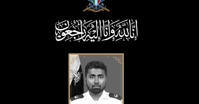 Il post sui social della Maldives National Defence Force
