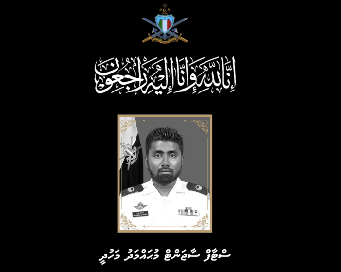 Il post sui social della Maldives National Defence Force