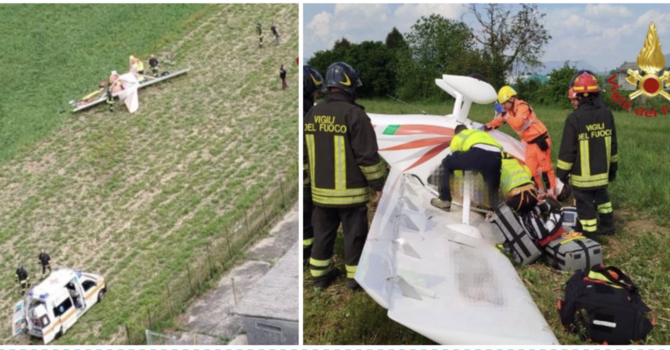 Le immagini dei soccorsi all'opera a Brebbia