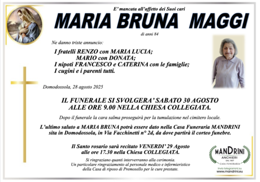 Maria Bruna Maggi di anni 84