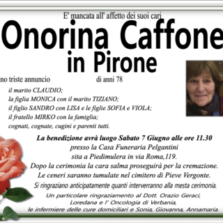 Onorina Caffone in Pirone di anni 78