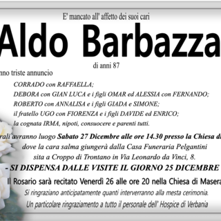 Aldo Barbazza 87 anni