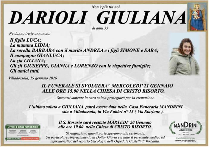 Darioli Giuliana di anni 55