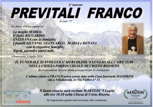 Previtali Franco di anni 77
