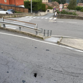 Via Matteotti a Omegna riapre temporaneamente dopo il cedimento