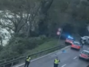 Masso si stacca dalla montagna e finisce sulla strada cantonale: colpita un’auto tra Solduno e Ponte Brolla Masso si stacca dalla montagna e finisce sulla strada cantonale: colpita un’auto tra Solduno e Ponte Brolla