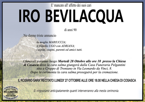 Bevilacqua Iro 90 anni Bevilacqua Iro 90 anni