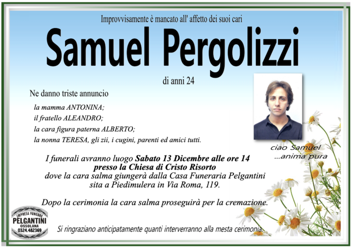 Samuel Pergolizzi di anni 24