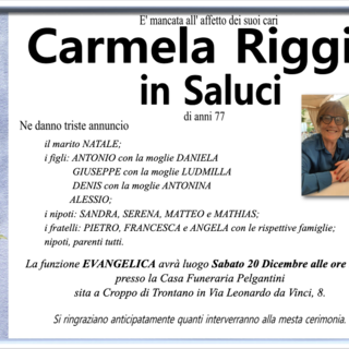 Carmela Riggio in Saluci di anni 77 Carmela Riggio in Saluci di anni 77