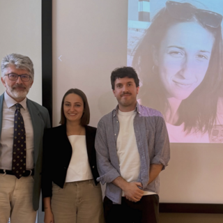 Nella foto: Martinoli, Andrea Zanovello (cugino di Alessandro) e vice presidente dell’associazione e Ilaria Notari dell’associazione Anche Io Aps