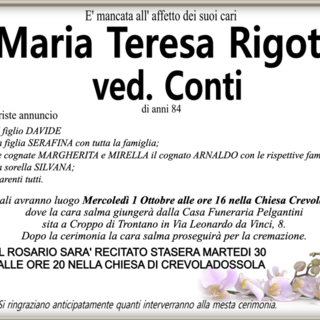 Maria Teresa Rigotti ved. Conti 84 anni