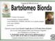 Bartolomeo Bionda di anni 92