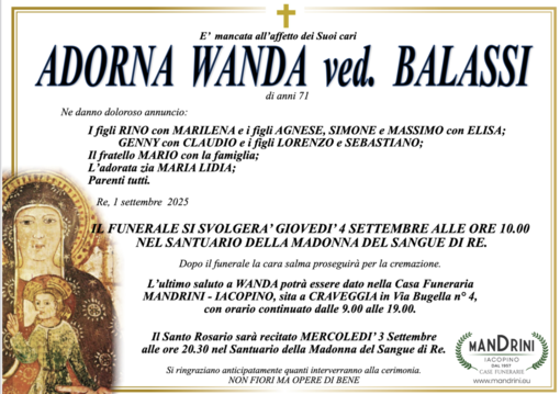 Adorna Wanda ved. Balassi di anni 71