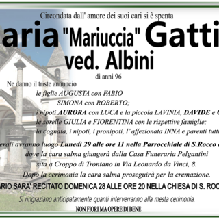 Maria 'Mariuccia' Gattini ved. Albini 96 anni