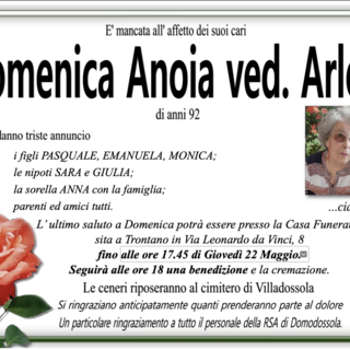 Domenica Anoia ved. Arloni di anni 92