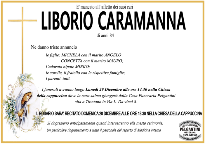 Liborio Caramanna 84 anni