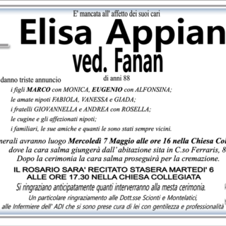 Elisa Appiani ved. Fanan di anni 88
