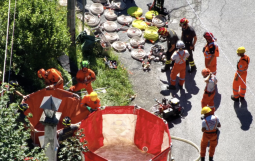 Miazzina: esercitazione congiunta tra Vigili del fuoco e Aib VIDEO